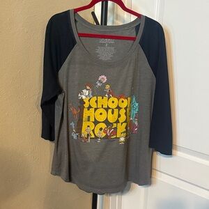 Schoolhouse Kids Long Sleeve Tee - Gray and Black